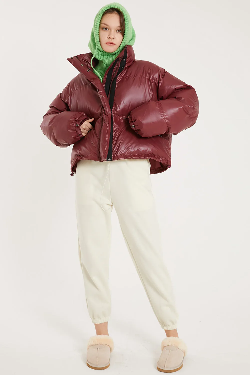 Harlow Faux Leather Puffer Jacket sold by storets product image thumbnail 5