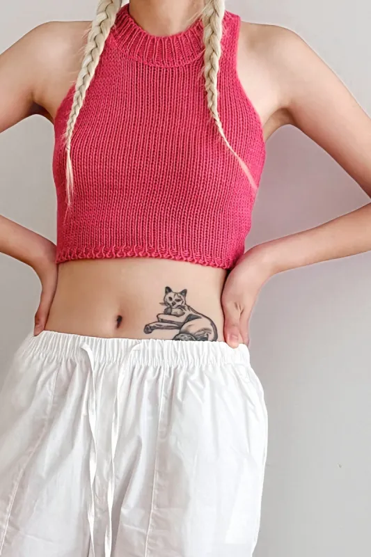 Isla Chunky Knitted Crop Top sold by storets