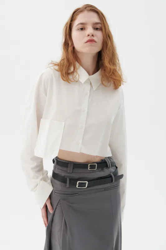 Taylor Cropped Shirt sold by storets