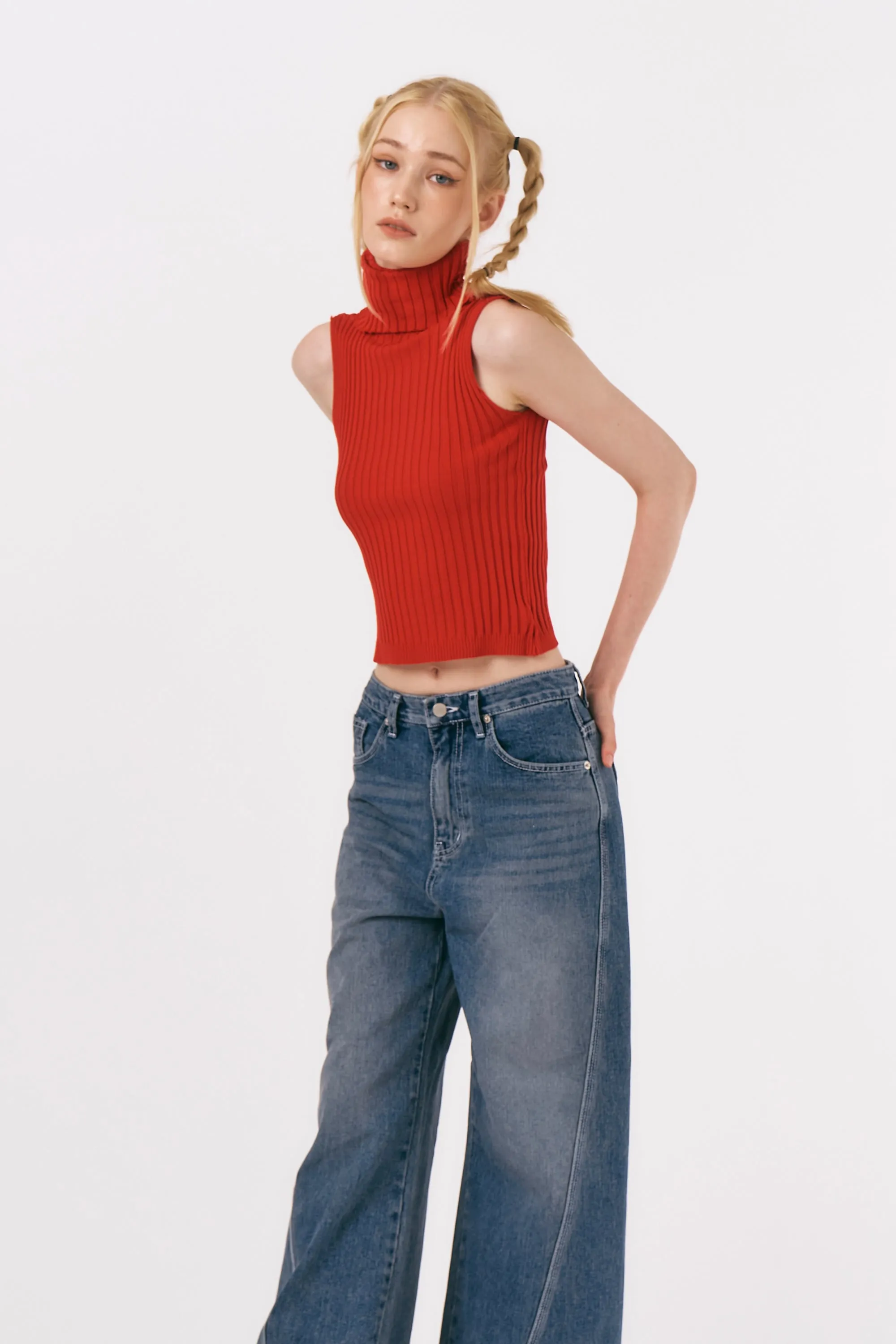 Lucy Ribbed Sleeveless Top sold by storets product image thumbnail 3