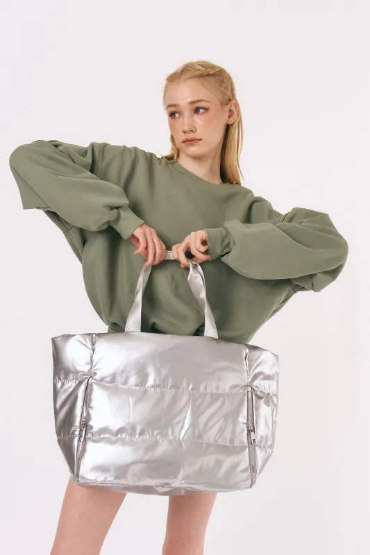 Oversized Quilted Tote sold by storets
