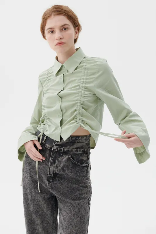 Aria Ruched Shirt sold by storets