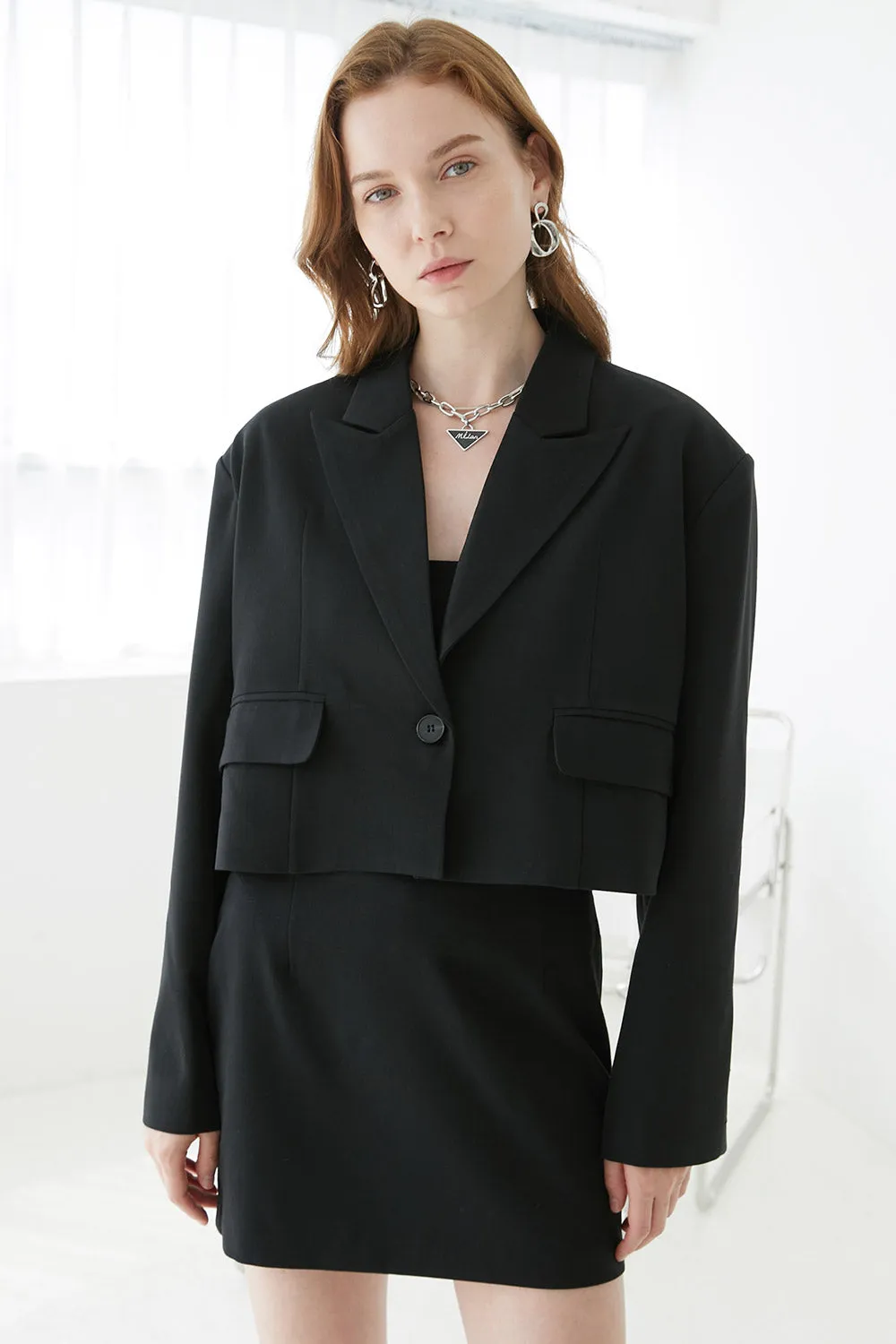 Hailey Oversized Cropped Jacket sold by storets product image thumbnail 4