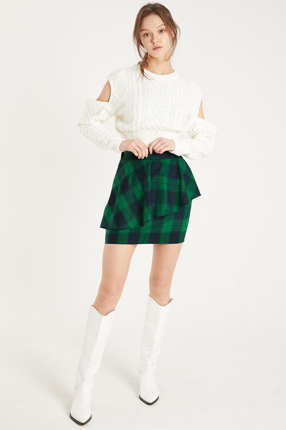 Cali Cold Shoulder Knit Sweater sold by storets product image thumbnail 3