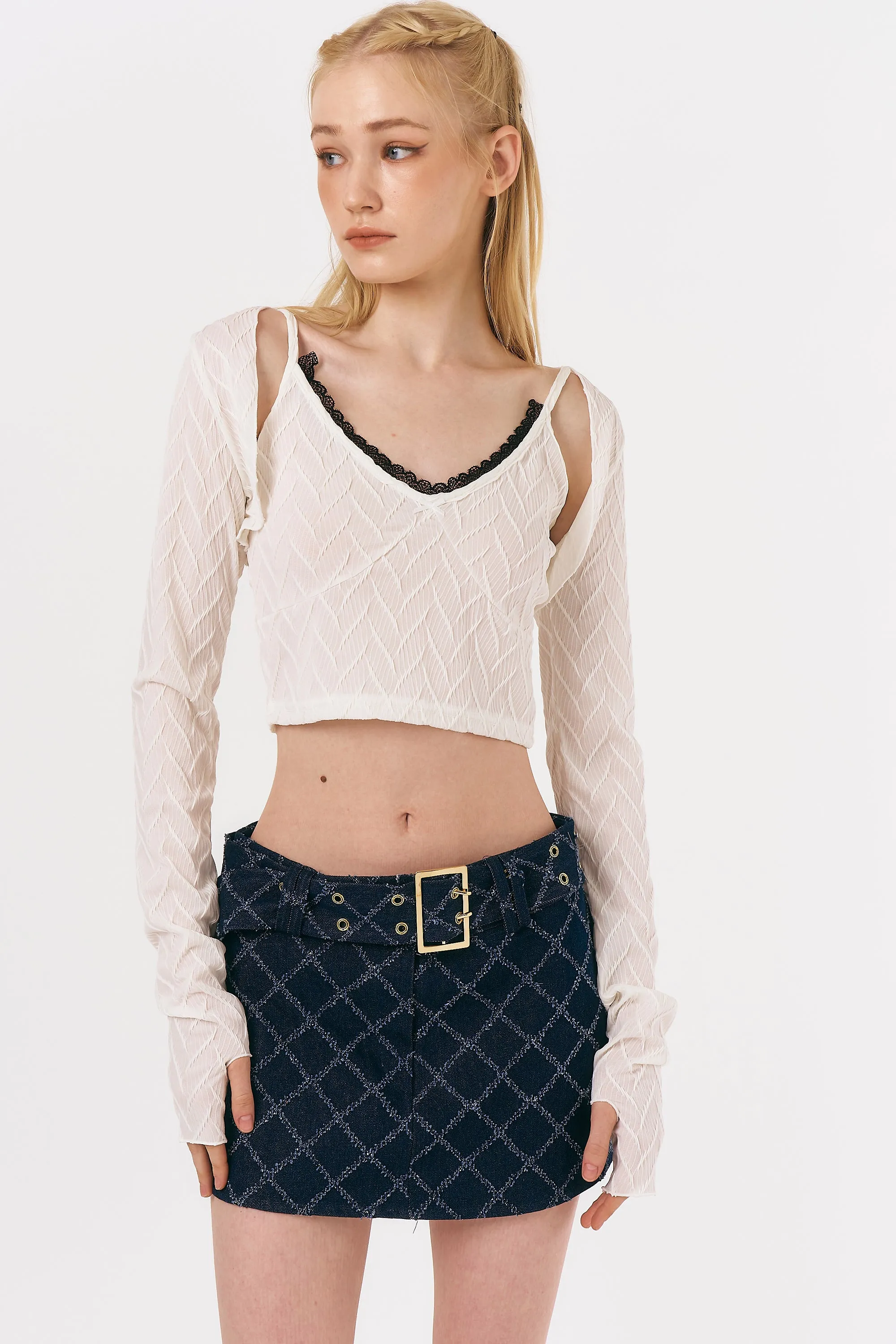 Melissa Micro Mini Denim Skirt sold by storets product image thumbnail 4