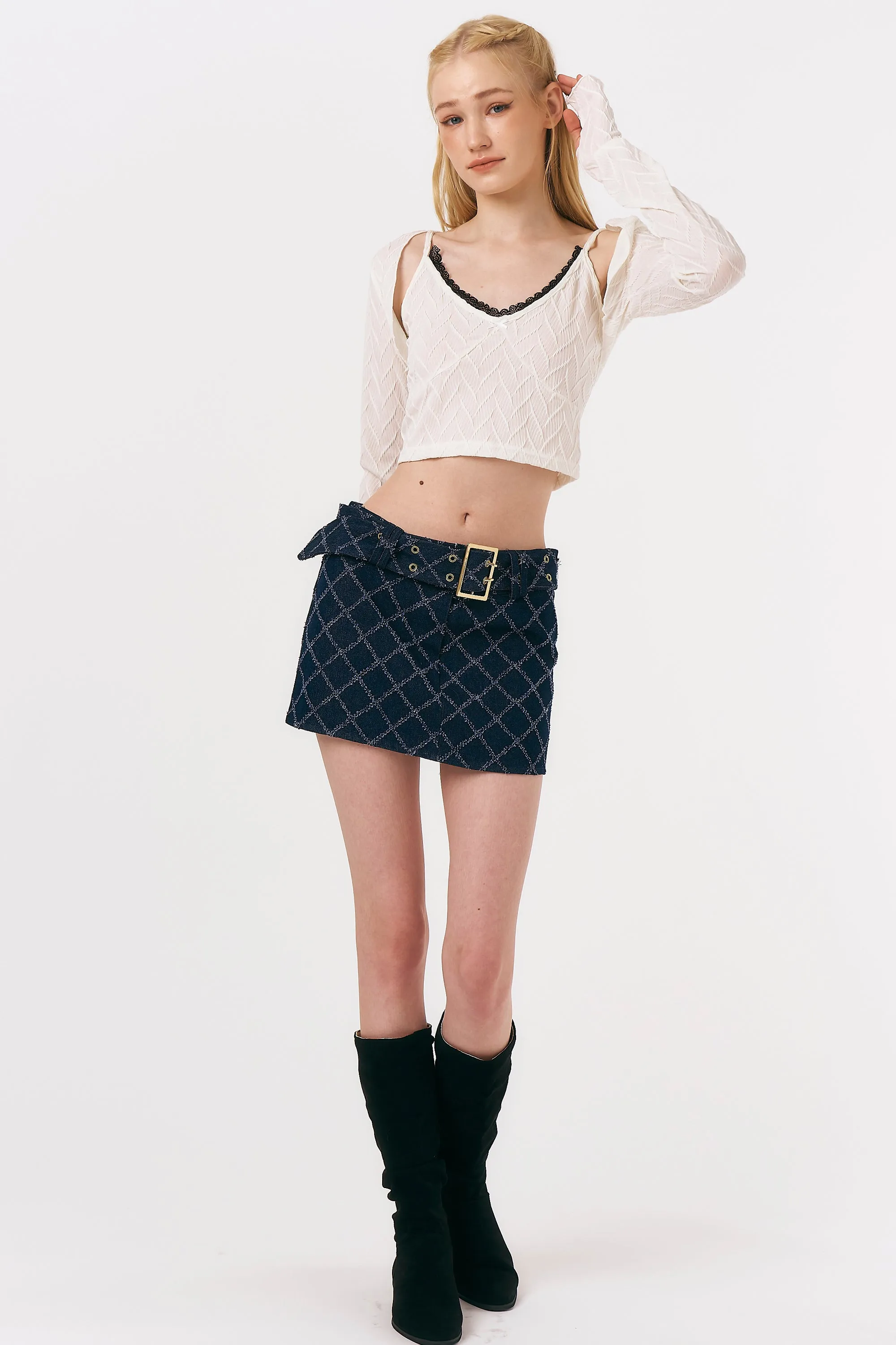 Melissa Micro Mini Denim Skirt sold by storets product image thumbnail 5