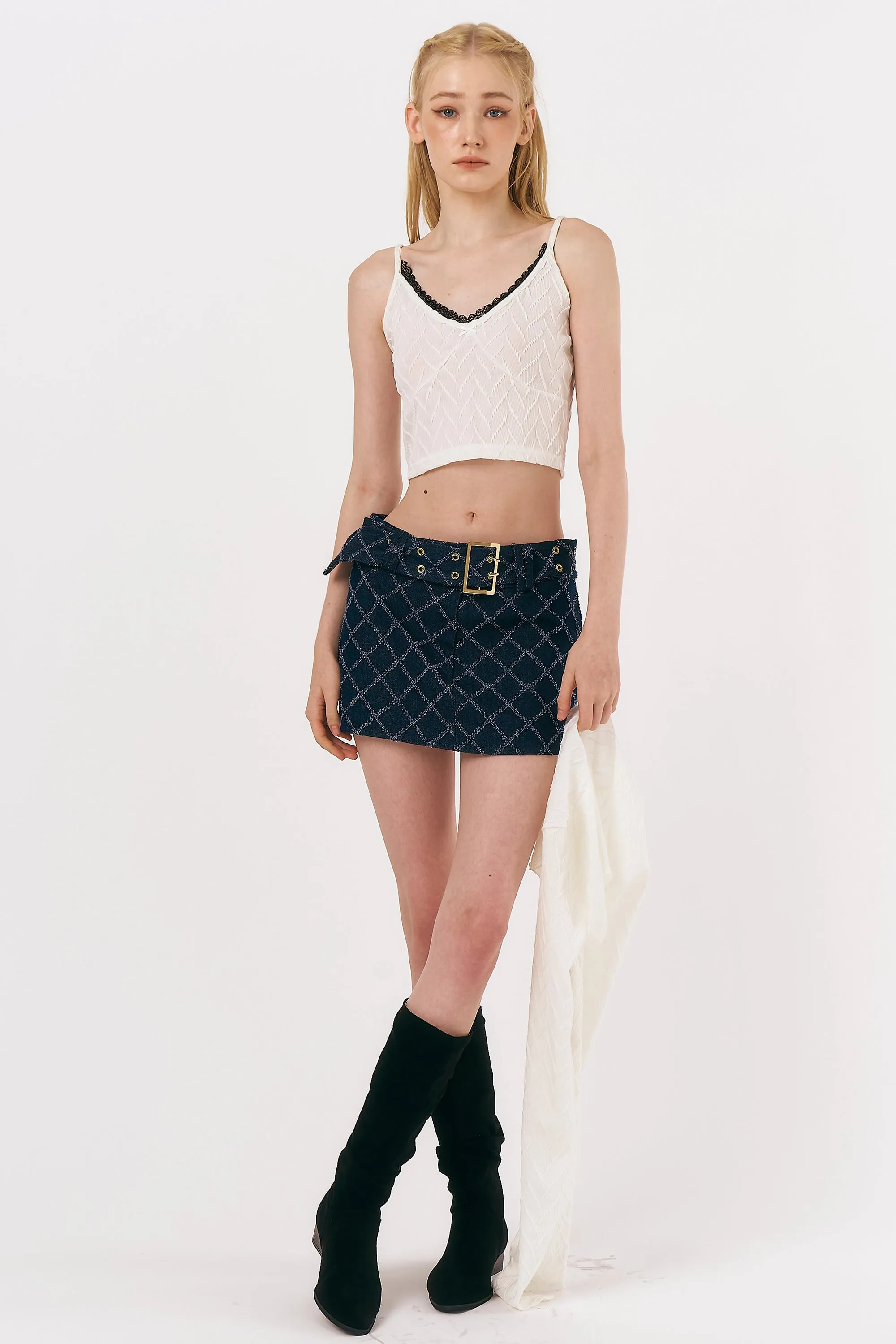 Melissa Micro Mini Denim Skirt sold by storets product image thumbnail 2
