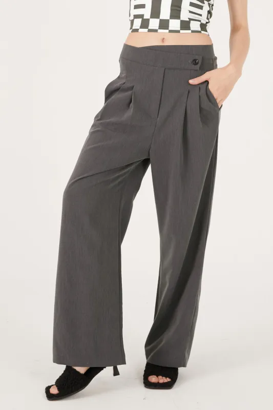 Nova Wrap Front Wide Leg Pants sold by storets