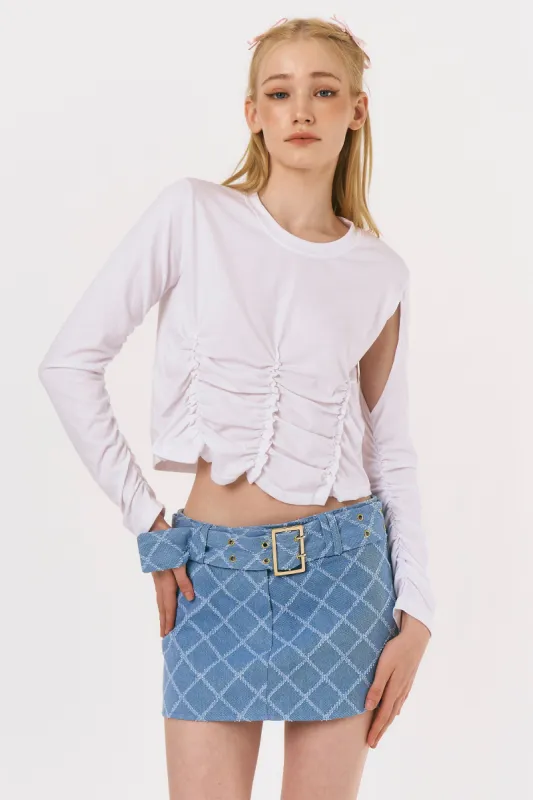 Talia Cut Out Ruched Top sold by storets