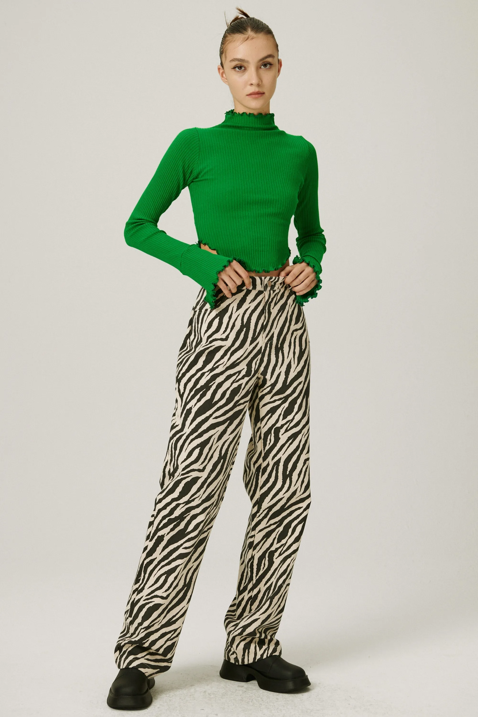 Ivy Wide Leg Pants in Zebra sold by storets product image thumbnail 3