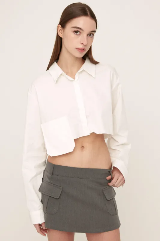 Taylor Cropped Shirt sold by storets