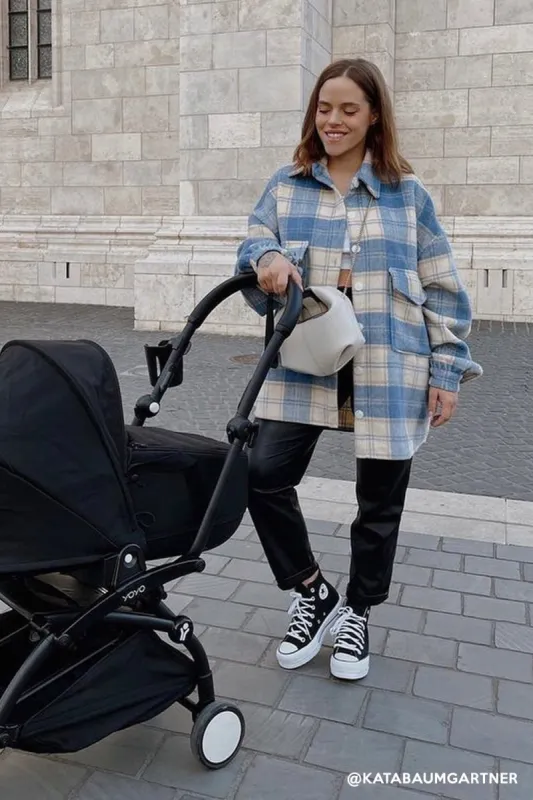 Lydia Oversized Shacket in Plaid sold by storets