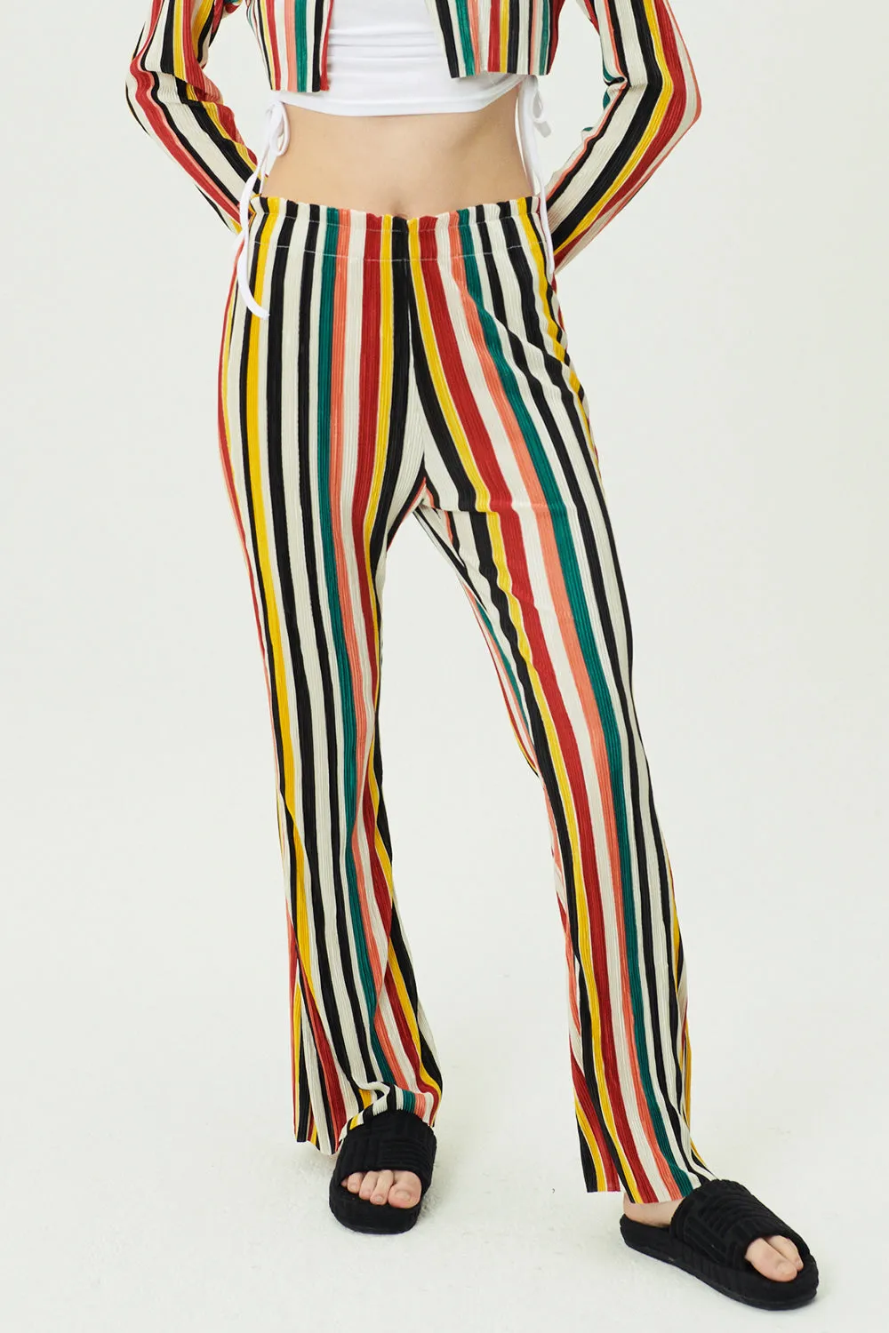 Nadua Striped Plisse Pants sold by storets