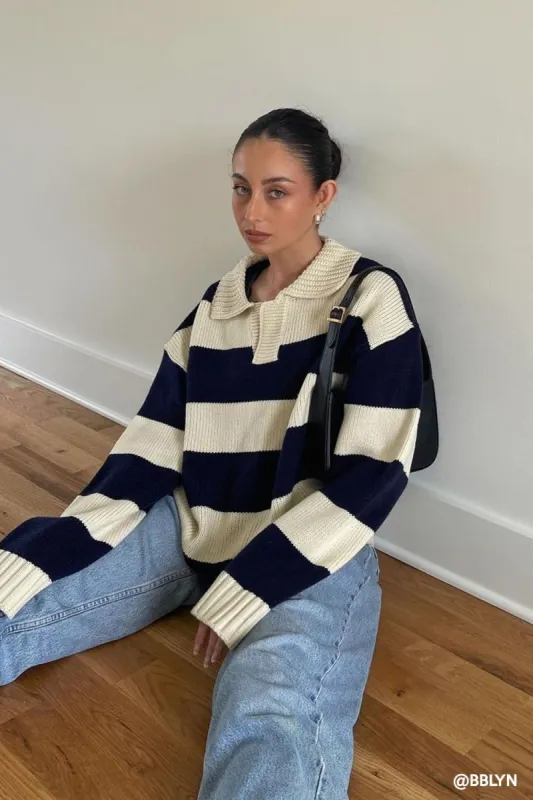 Blake Oversized Varsity Sweater sold by storets