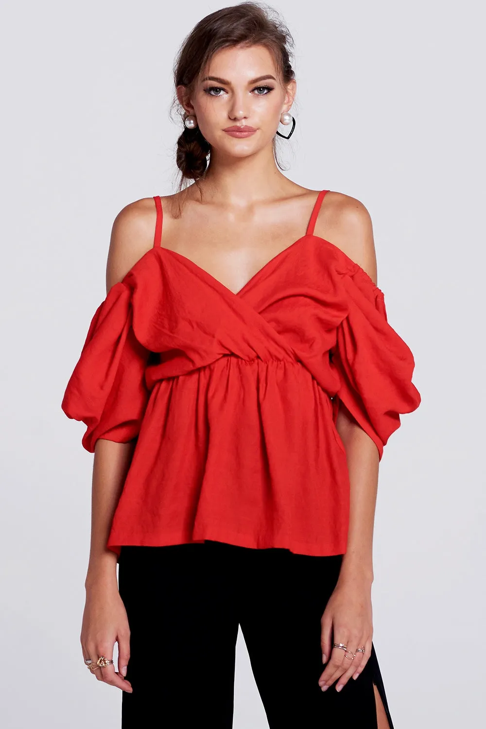 Sofia Cold Shoulder Blouse sold by storets