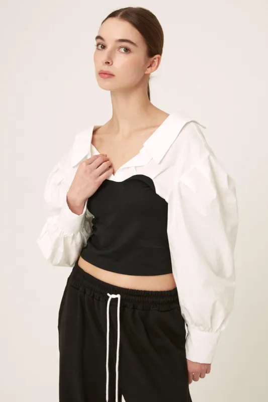 Jordan Shirt Inset Top sold by storets