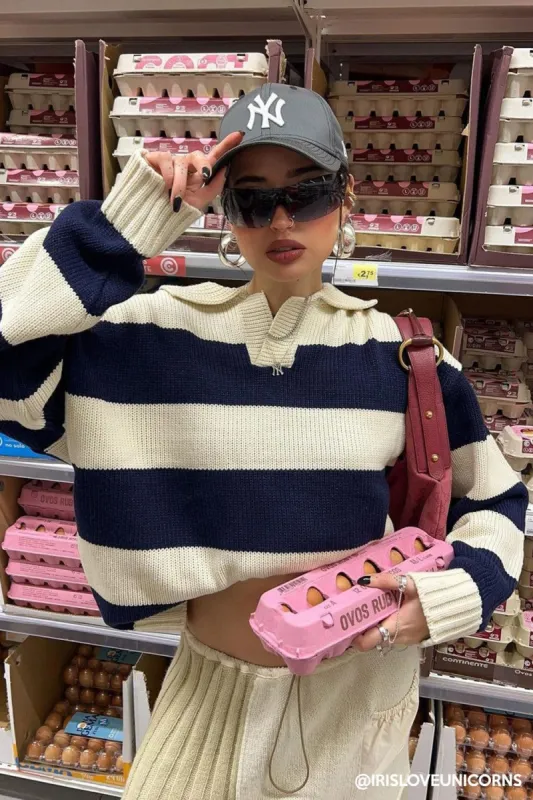 Blake Oversized Varsity Sweater sold by storets