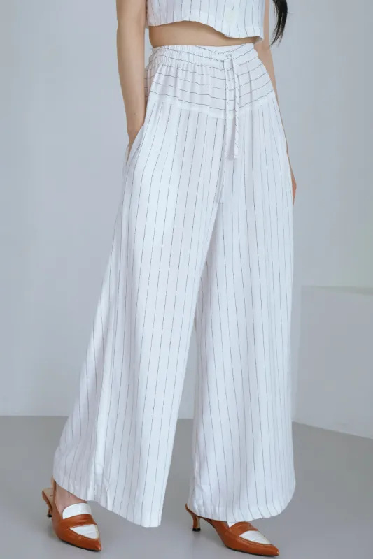 Yve Striped Linen Pants sold by storets