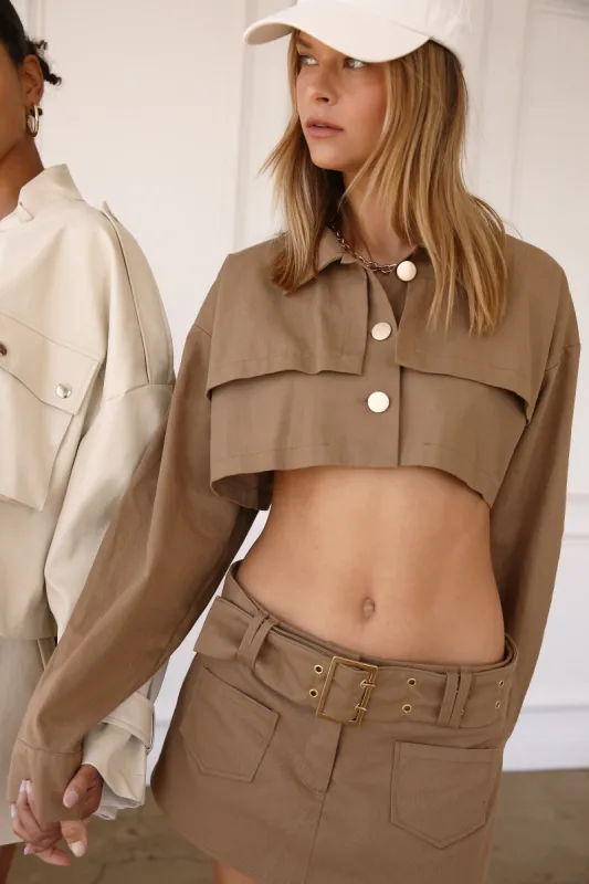 Tiffany Cropped Trench Jacket sold by storets