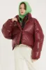 Harlow Faux Leather Puffer Jacket sold by storets