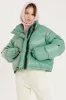 Harlow Faux Leather Puffer Jacket sold by storets