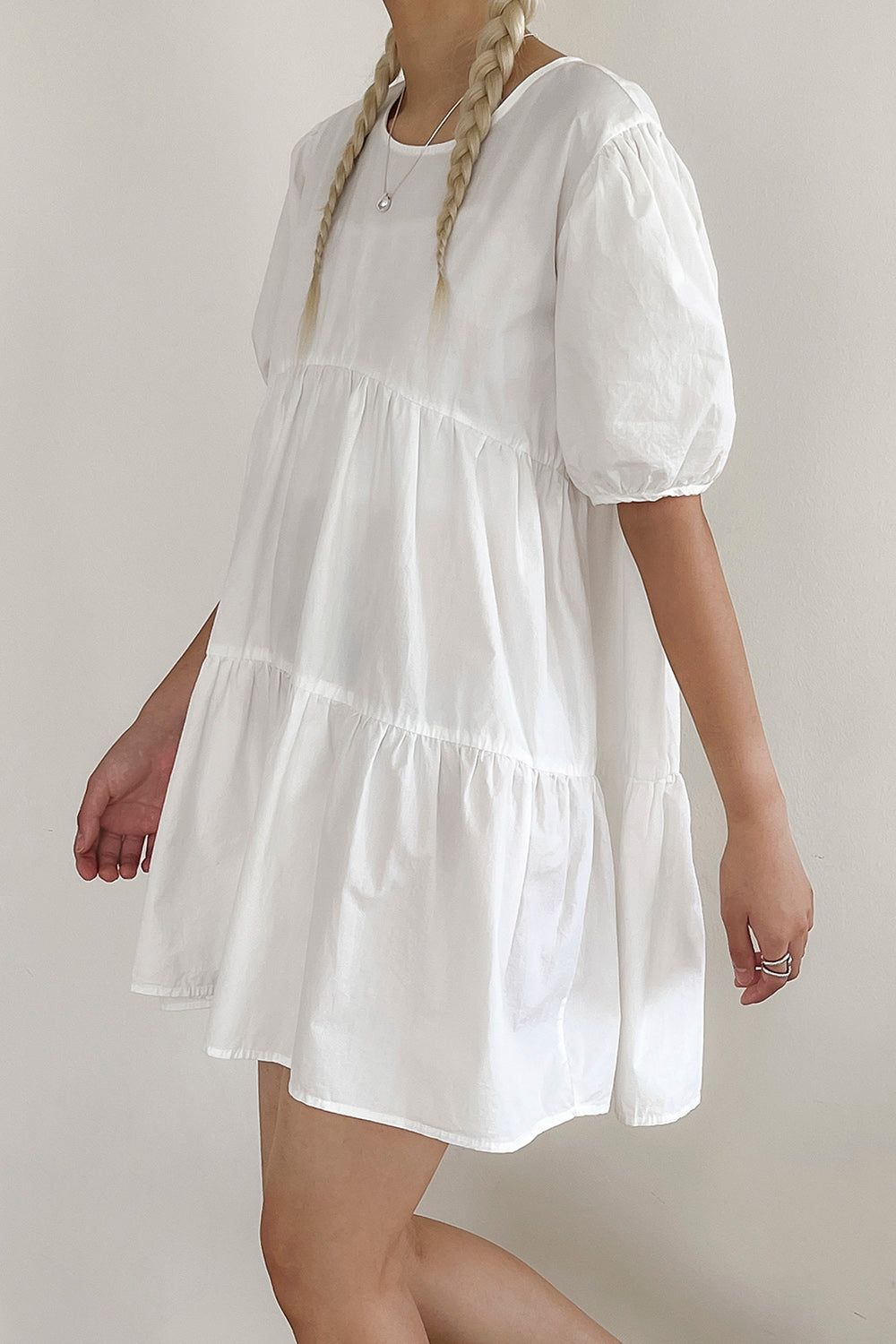 Amelia Tiered Mini Dress sold by storets