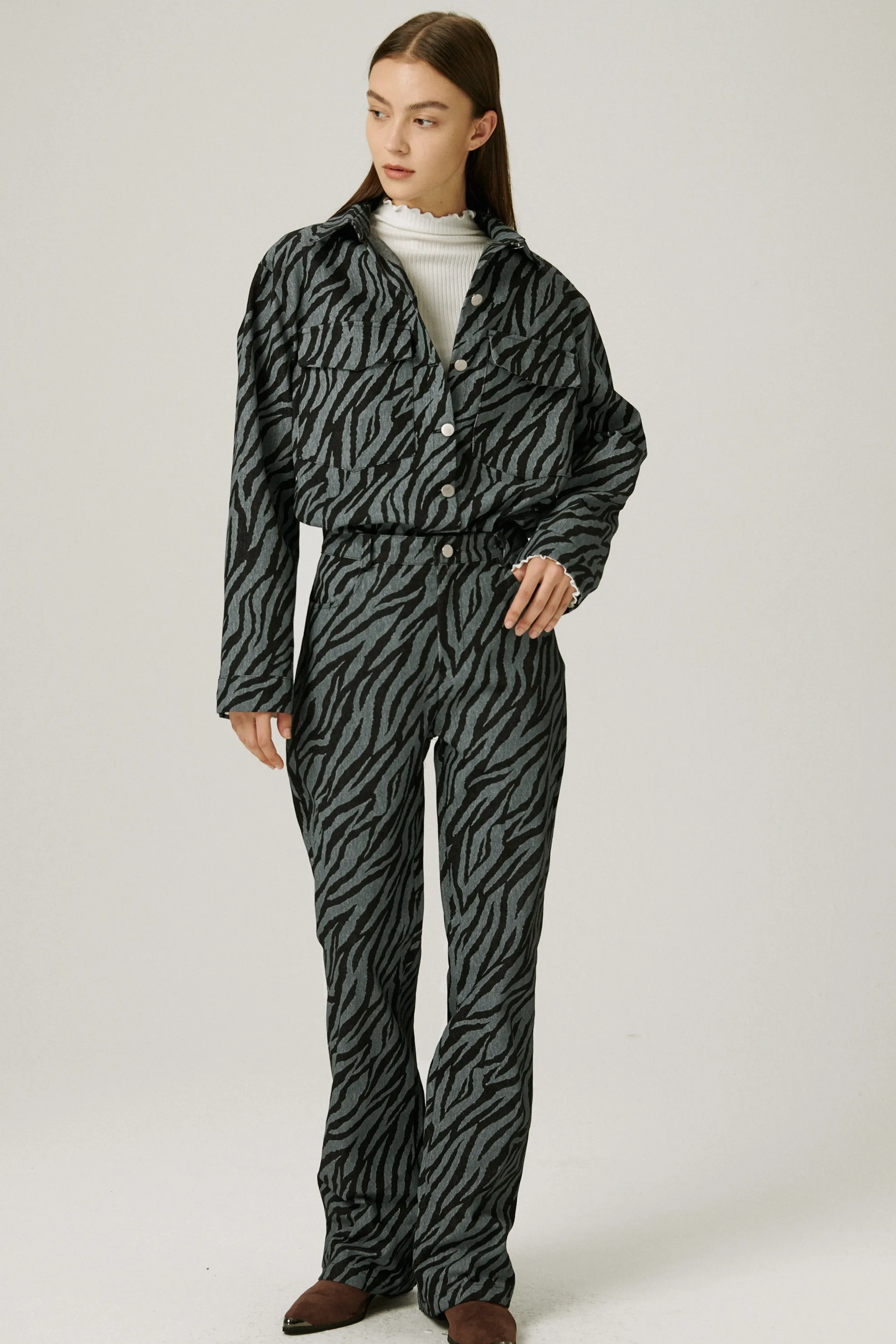 Ivy Oversized Shacket in Zebra sold by storets product image thumbnail 2