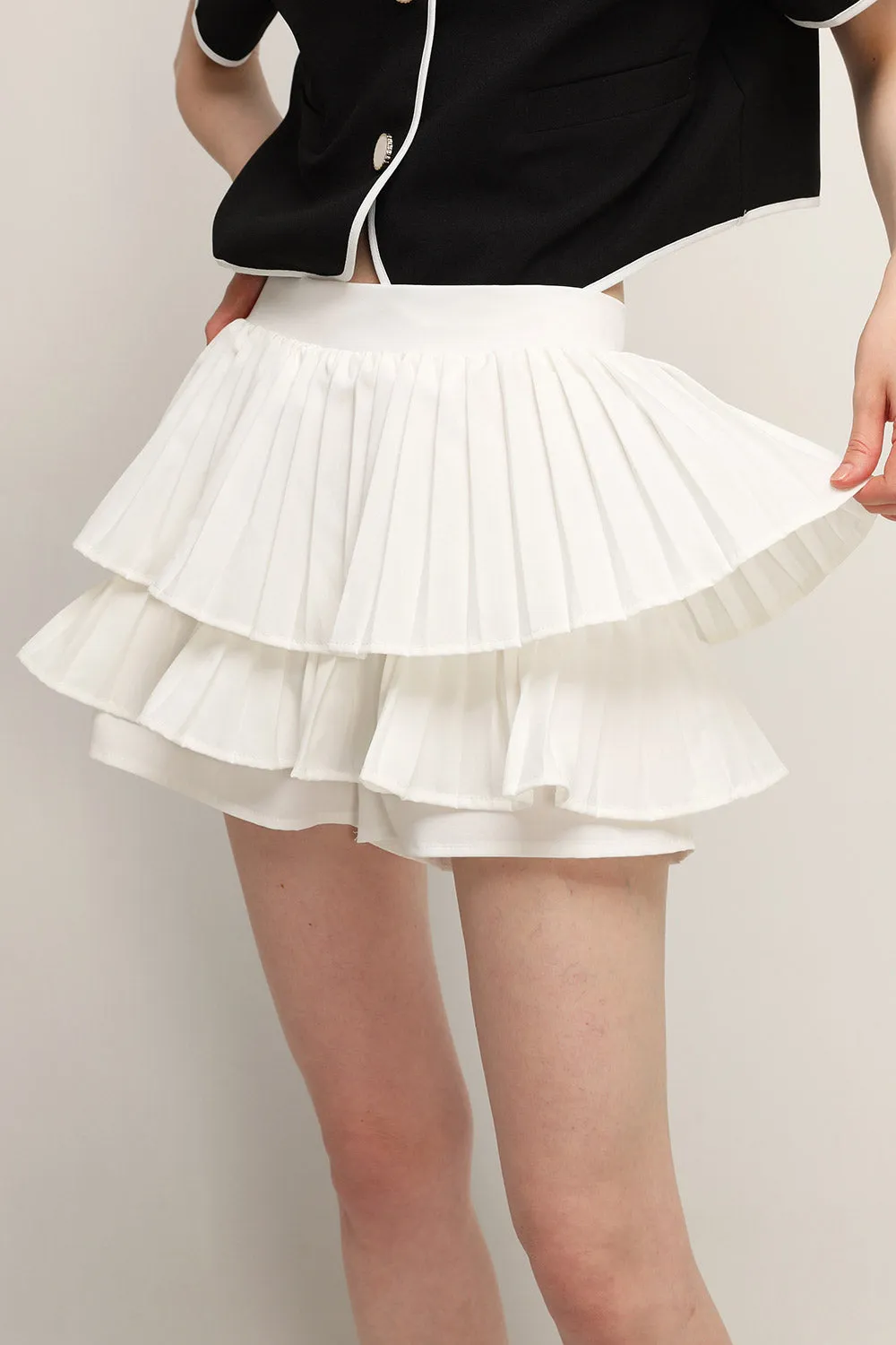 Clara Pleated Ruffle Skort sold by storets product image thumbnail 5