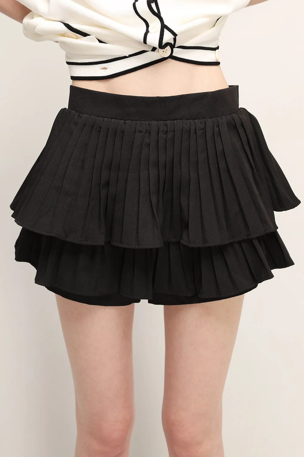 Clara Pleated Ruffle Skort sold by storets product image thumbnail 2