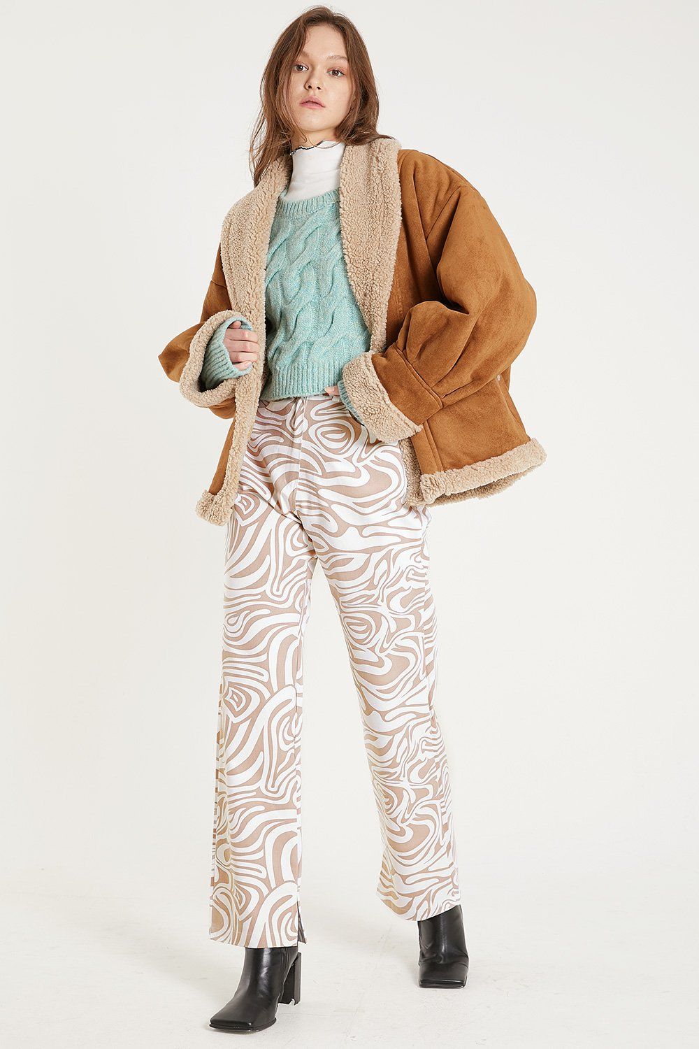 Ava Faux Shearling Jacket sold by storets product image thumbnail 5