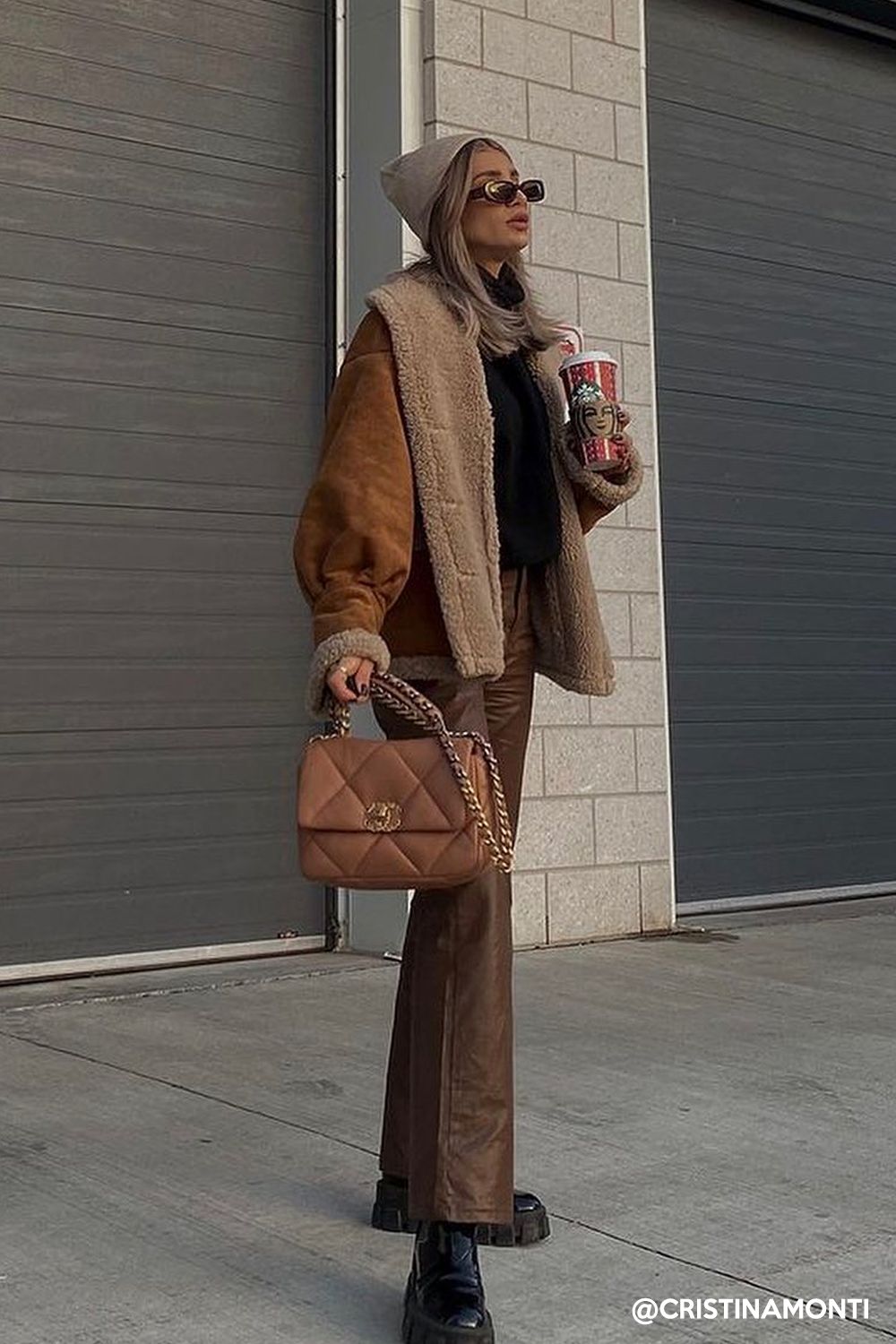 Ava Faux Shearling Jacket sold by storets