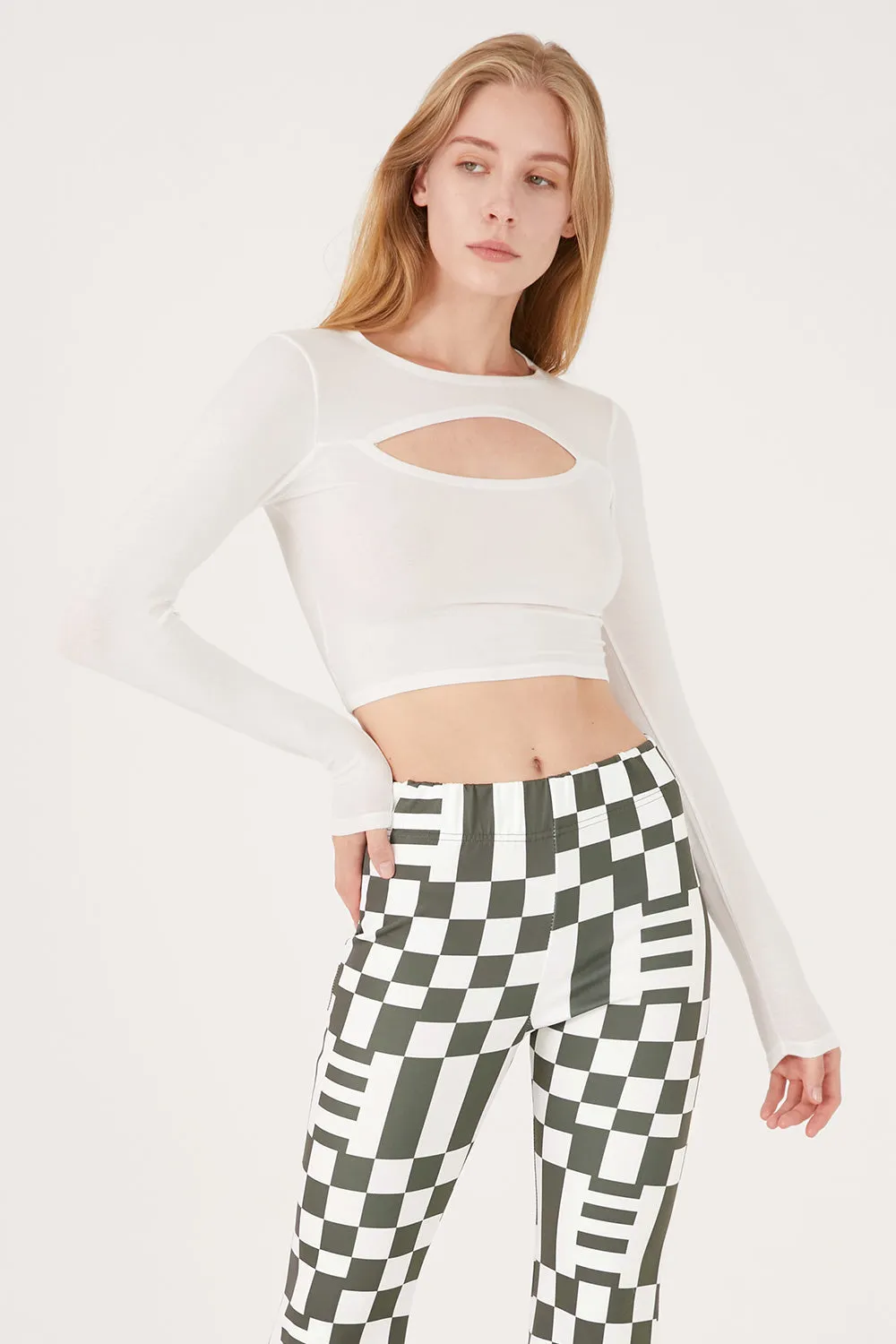 Shelly Cut Out Cropped Top sold by storets