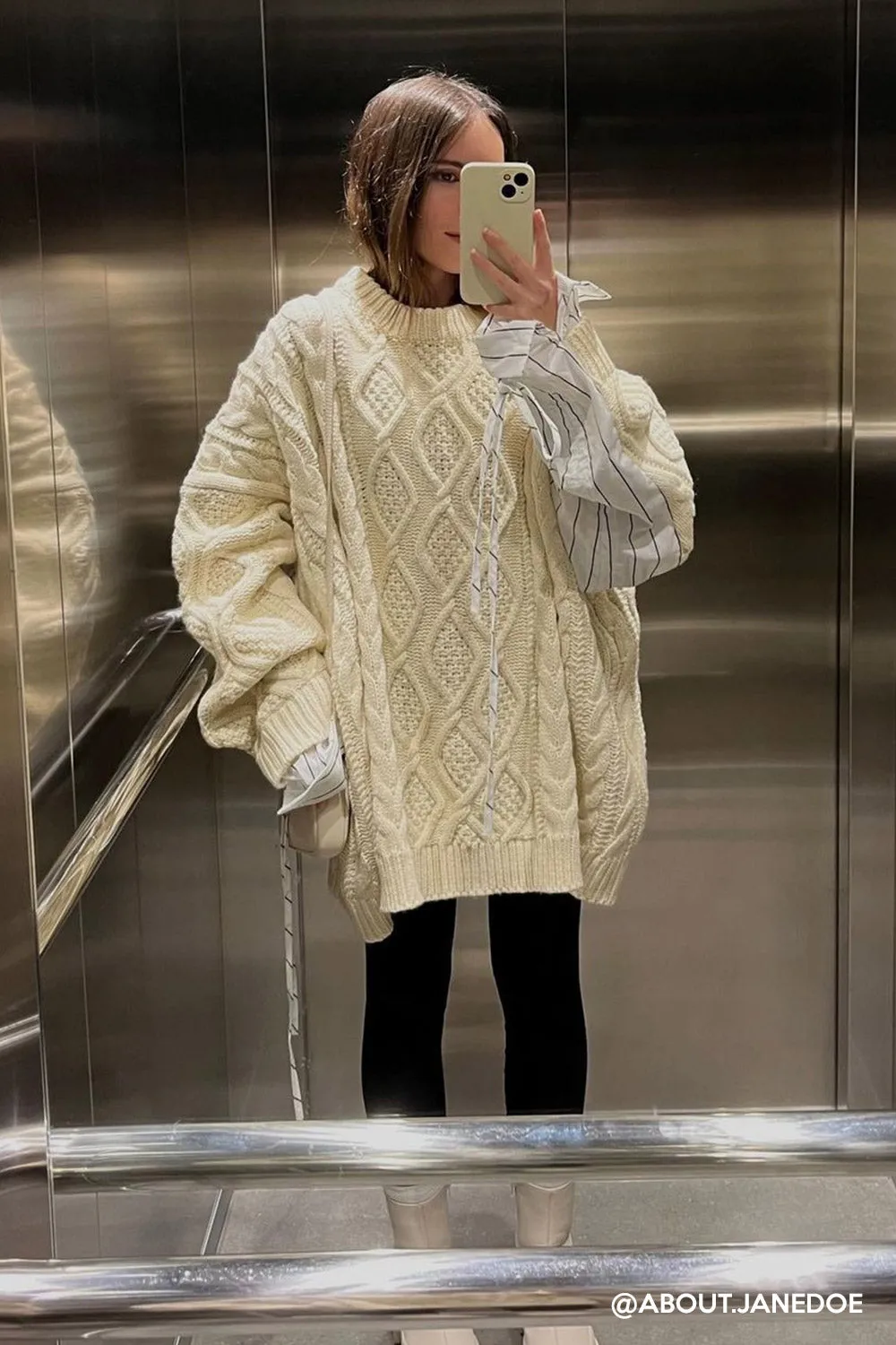 Sadie Shirt Combo Knit Pullover sold by storets