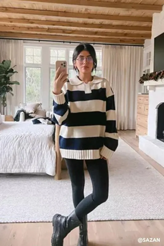 Blake Oversized Varsity Sweater sold by storets