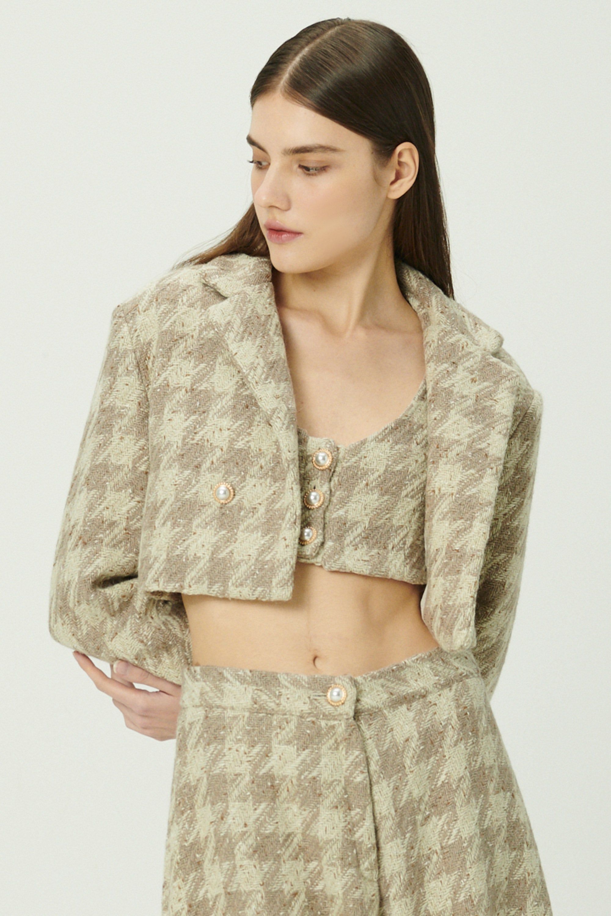 Milla Tweed Crop Jacket sold by storets product image thumbnail 3