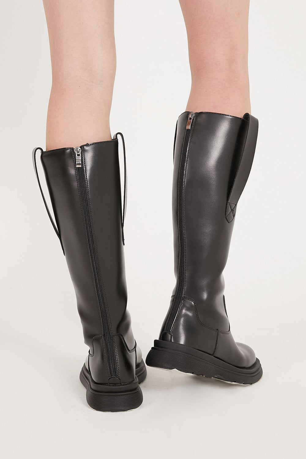 Wanda Zip-up Knee Pleather Knee Boots sold by storets product image thumbnail 5