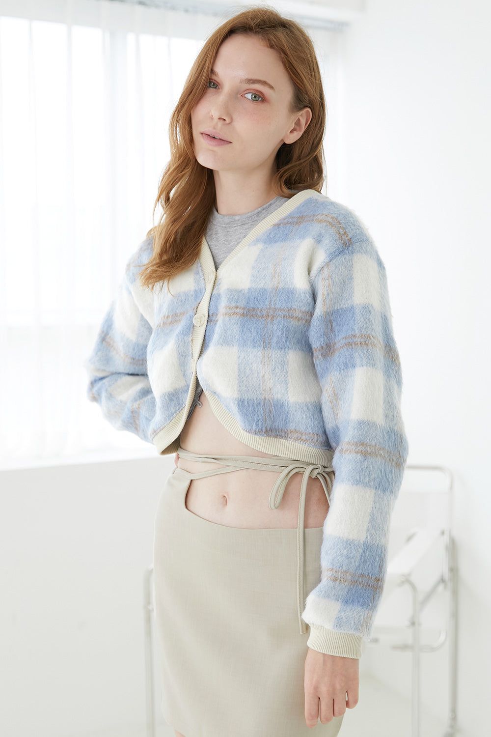 Lydia Boucle Jacket in Plaid sold by storets product image thumbnail 4
