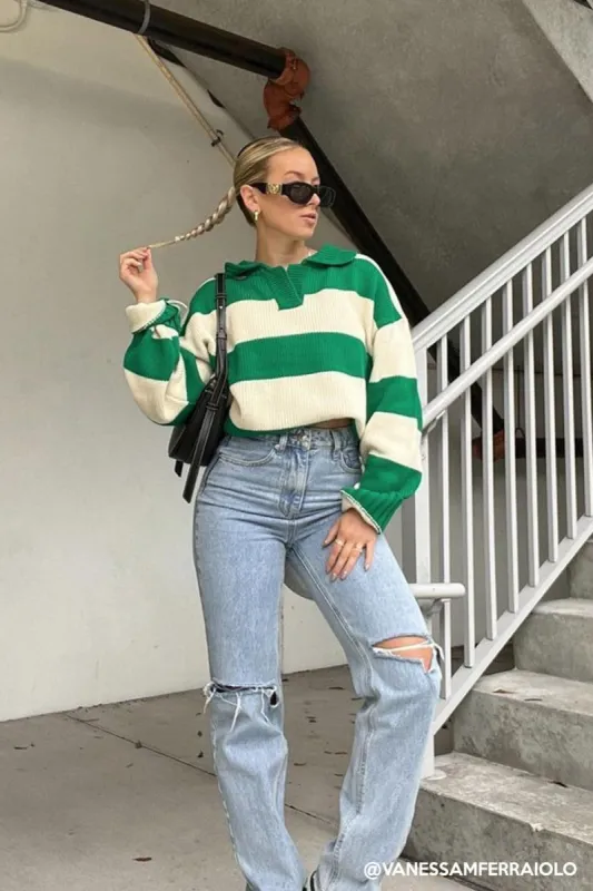 Blake Oversized Varsity Sweater sold by storets