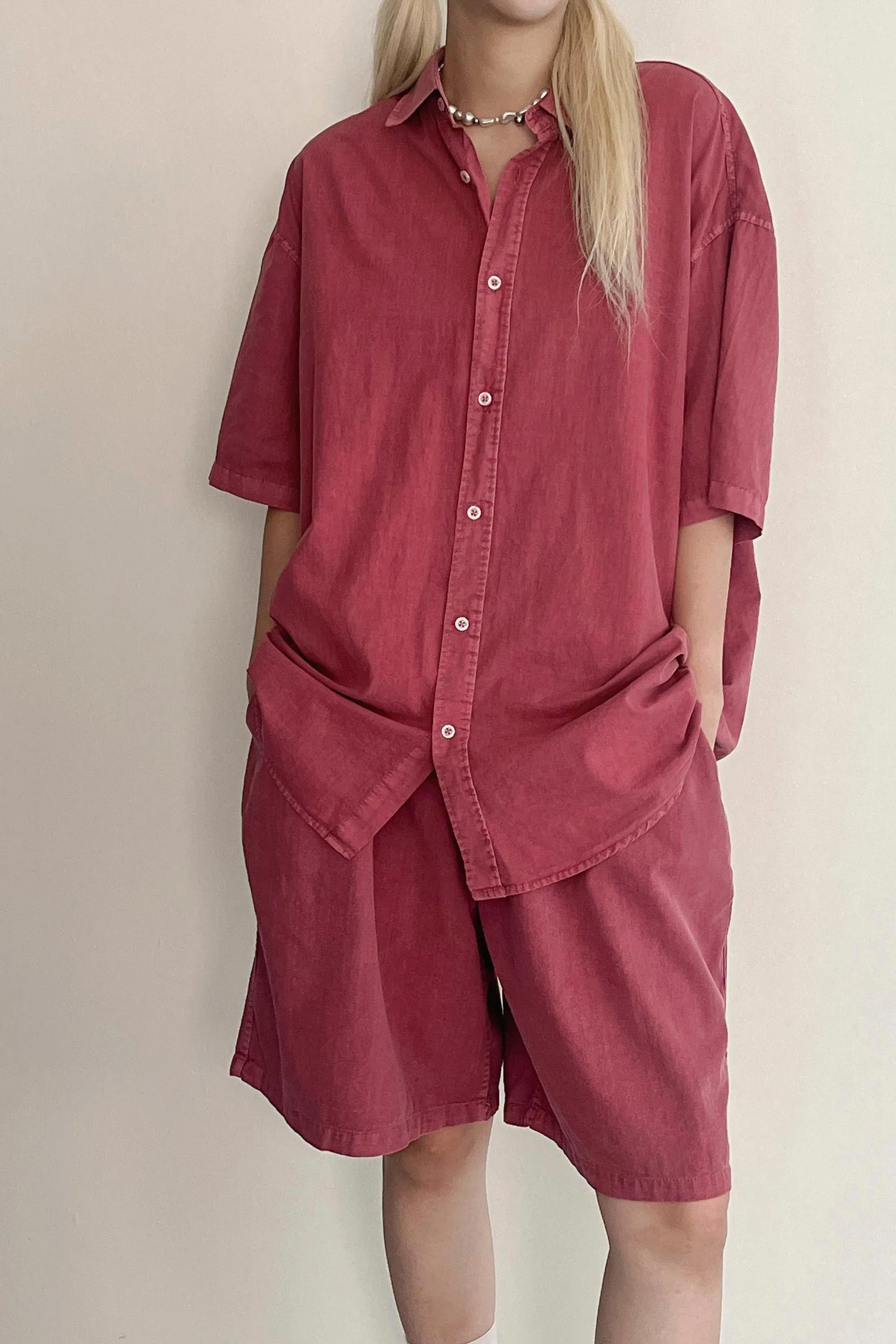 Luna Oversized Washed Shirt sold by storets