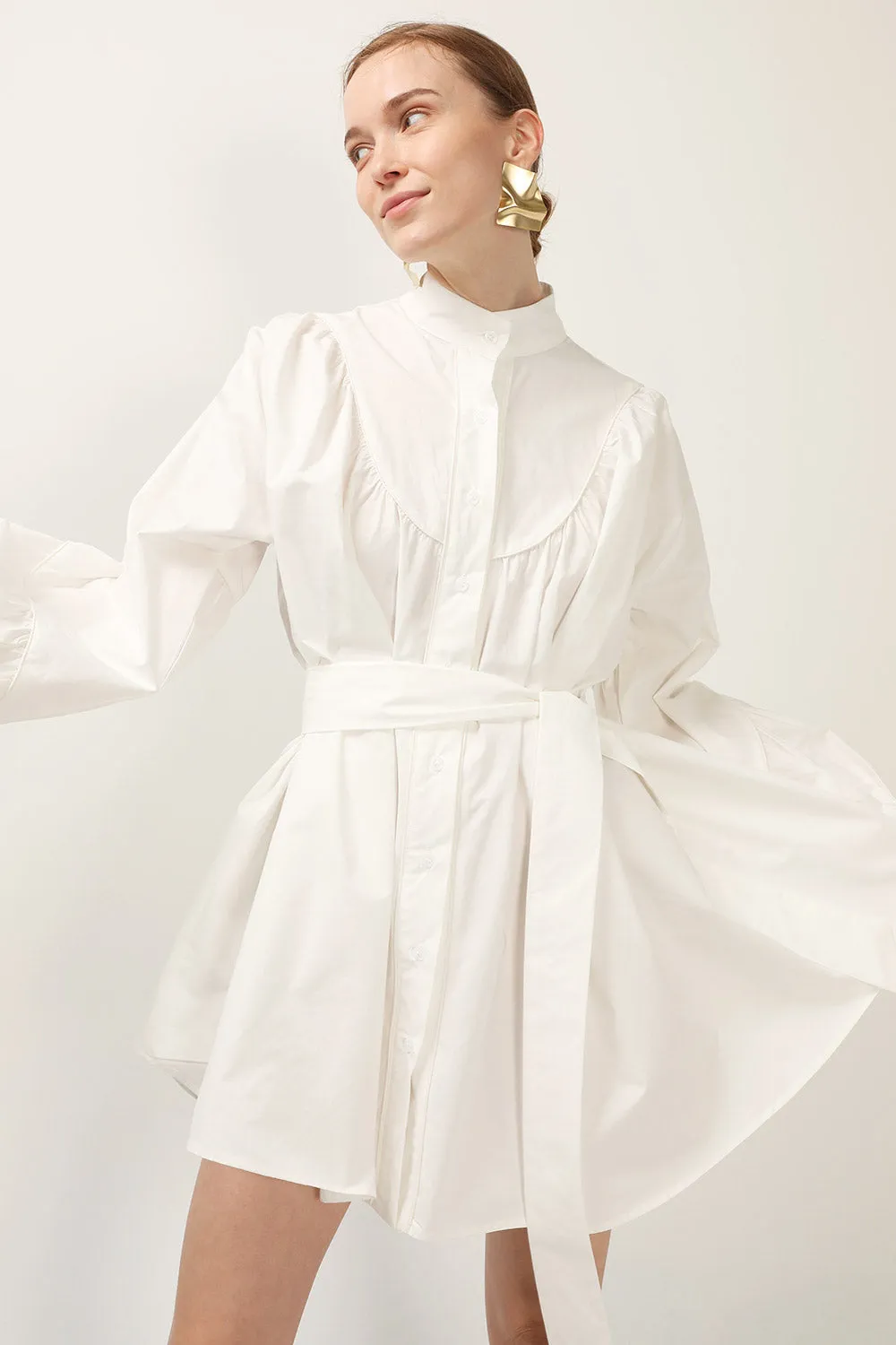 Tori Piping Detail Shirt Dress sold by storets product image thumbnail 3