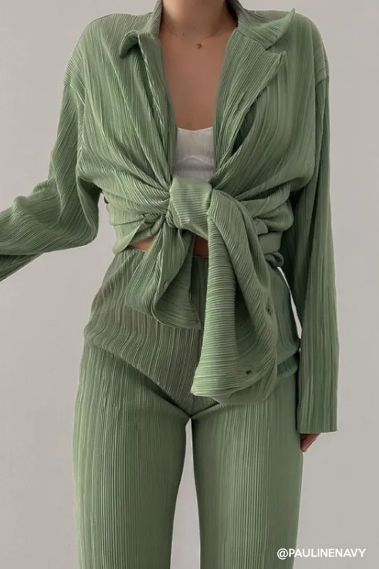 Maria Oversized Plisse Shirt sold by storets