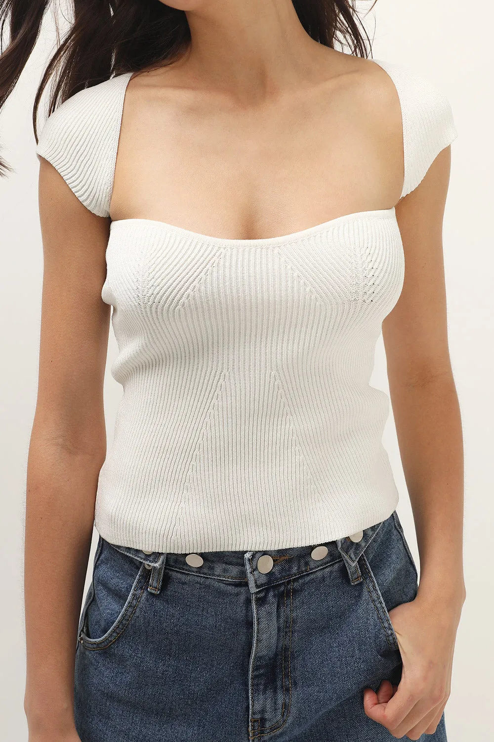Francesca Ribbed Bustier Top sold by storets product image thumbnail 2
