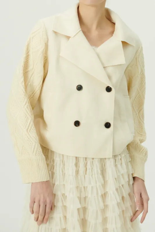 Milena Sweater Sleeve Blazer sold by storets