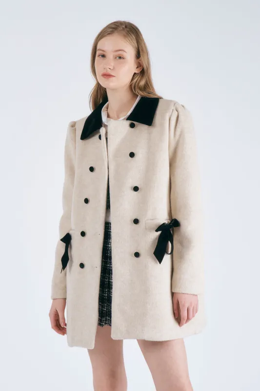 Sienna Bow Detail Coat sold by storets
