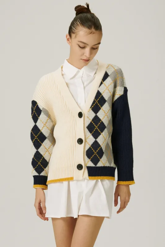 Poppy Block Cardigan sold by storets
