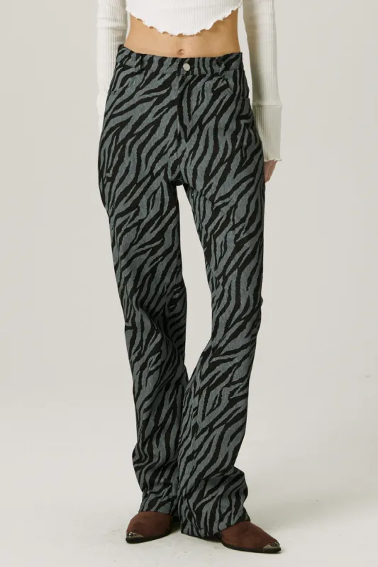 Ivy Wide Leg Pants in Zebra sold by storets