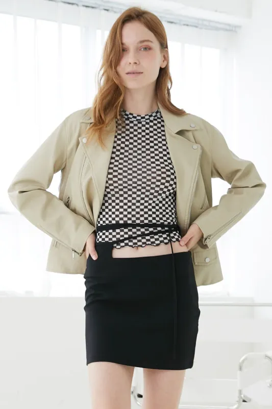 Samantha Faux Leather Jacket sold by storets