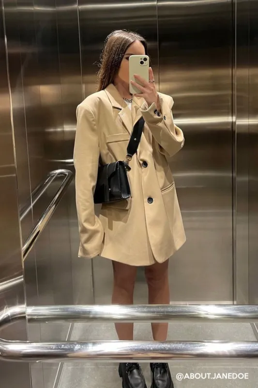 Megan Oversized Daddy Blazer sold by storets