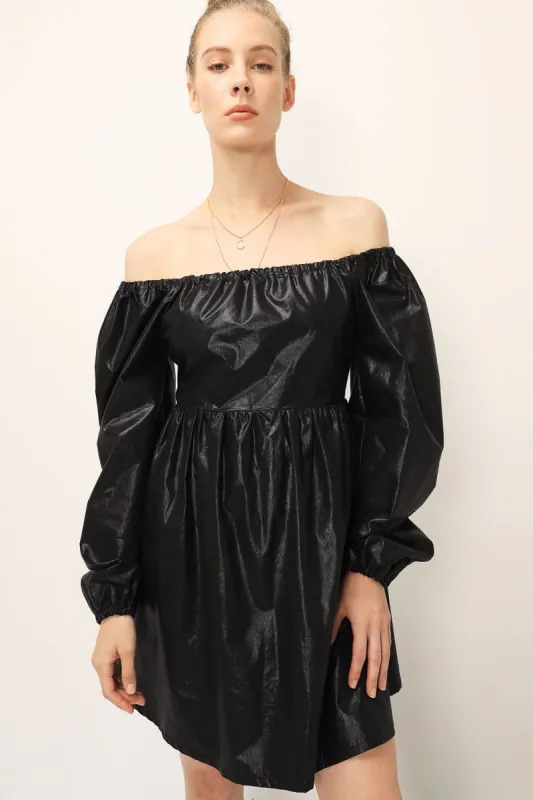 Joy Coated Babydoll Dress sold by storets