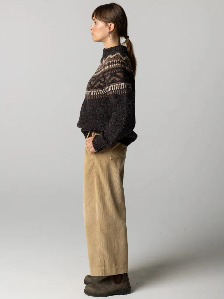Finisterre Porth Fair Isle Yoke Jumper-Caramel sold by Storm product image thumbnail 2